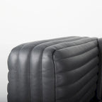 Ricciardo Cognac Genuine Leather Wrapped Sofa - 86.6L x 38.6W x 26.4H