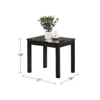3 Piece Coffee Table with Faux Marble Top