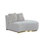 Pasargad Home Simona Curved Sofa with 3 Pillow Included