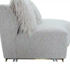 Pasargad Home Simona Curved Sofa with 3 Pillow Included