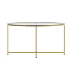 Sonoma Oak Wood Grain Finish Nesting Tables with Metal Cantilever Base