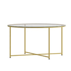 Sonoma Oak Wood Grain Finish Nesting Tables with Metal Cantilever Base