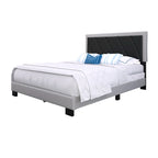 Boyd Sleep Savona Diagonal Upholstered Black and Gray Bed Frame