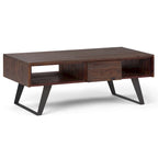 WYNDENHALL Mitchell SOLID WOOD & Metal 48 inch Wide Rectangle Modern Coffee Table - 48 W x 22 D x 18 H
