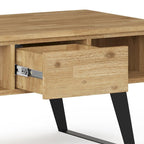 WYNDENHALL Mitchell SOLID WOOD & Metal 48 inch Wide Rectangle Modern Coffee Table - 48 W x 22 D x 18 H