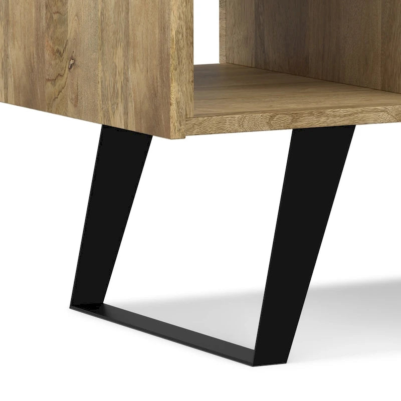 WYNDENHALL Mitchell SOLID WOOD & Metal 48 inch Wide Rectangle Modern Coffee Table - 48 W x 22 D x 18 H