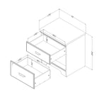 Versa Country Cottage 2-drawer Nightstand