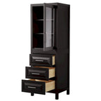 Daria Linen Tower with Cabinet Storage and 3 Drawers