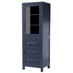 Daria Linen Tower with Cabinet Storage and 3 Drawers