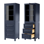 Daria Linen Tower with Cabinet Storage and 3 Drawers