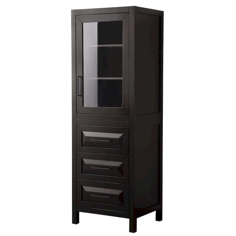 Daria Linen Tower with Cabinet Storage and 3 Drawers