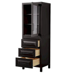 Daria Linen Tower with Cabinet Storage and 3 Drawers