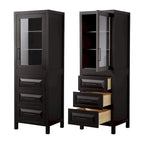 Daria Linen Tower with Cabinet Storage and 3 Drawers