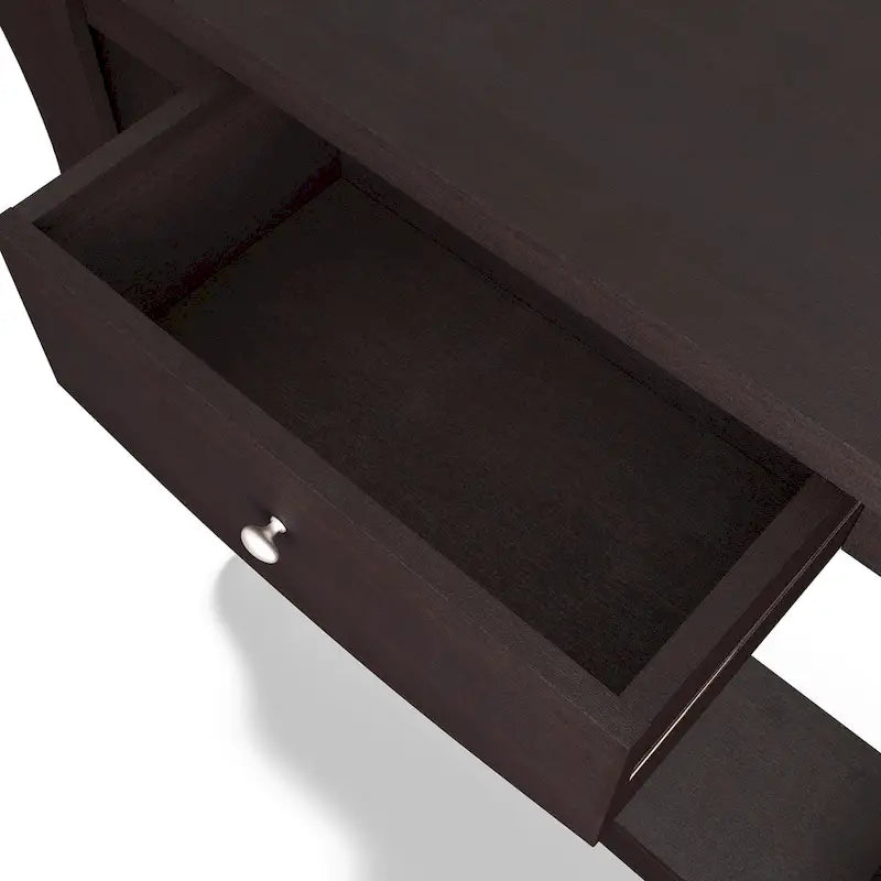 Caveline Contemporary Walnut 39-inch 1-Drawer Console Table by Furniture of America