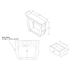 Caveline Contemporary Walnut 39-inch 1-Drawer Console Table by Furniture of America