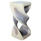 Haussmann Wood Double Twist Stool Table 14 in SQ x 30 in H Grey Oil - 14 x 14 x 30