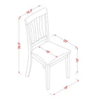 East West Furniture 5 Piece Dining Table Set- A Round Kitchen Table and 4 Dining Chairs, Black & Cherry (Seat Options)