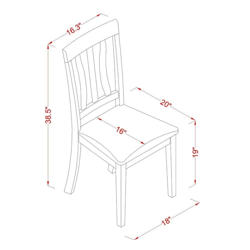 East West Furniture 5 Piece Dining Table Set- A Round Kitchen Table and 4 Dining Chairs, Black & Cherry (Seat Options)