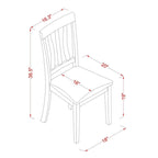East West Furniture 5 Piece Dining Table Set- A Round Kitchen Table and 4 Dining Chairs, Black & Cherry (Seat Options)
