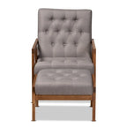 Carson Carrington Baberg Upholstered Armchair and Footstool Set