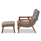 Carson Carrington Baberg Upholstered Armchair and Footstool Set
