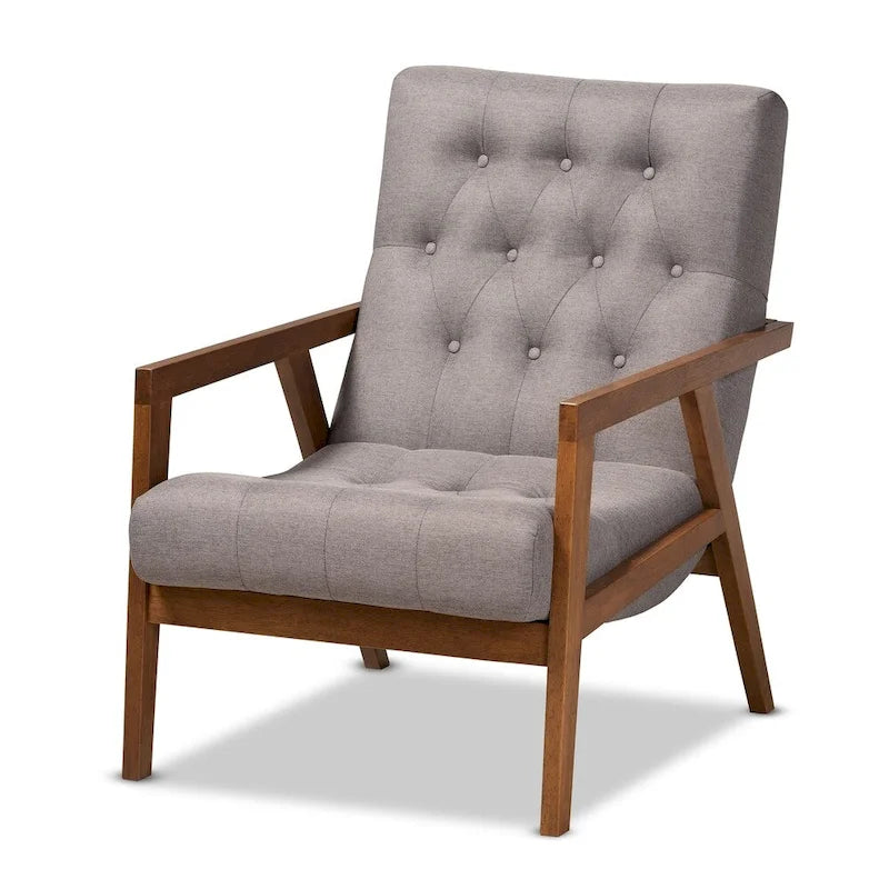 Carson Carrington Baberg Upholstered Armchair and Footstool Set