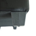 Porch & Den Pickard Black Faux Leather Storage Ottoman Bench