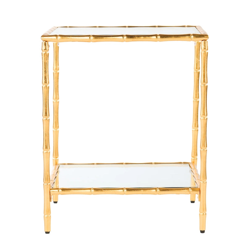 SEI Furniture Overton Glass-Top Side Table