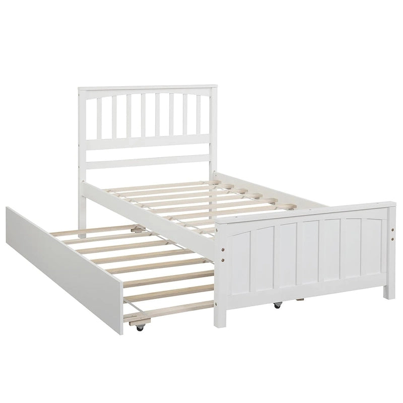 Merax Twin-size Platform Bed with a Trundle