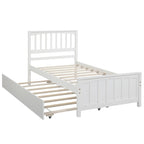 Merax Twin-size Platform Bed with a Trundle