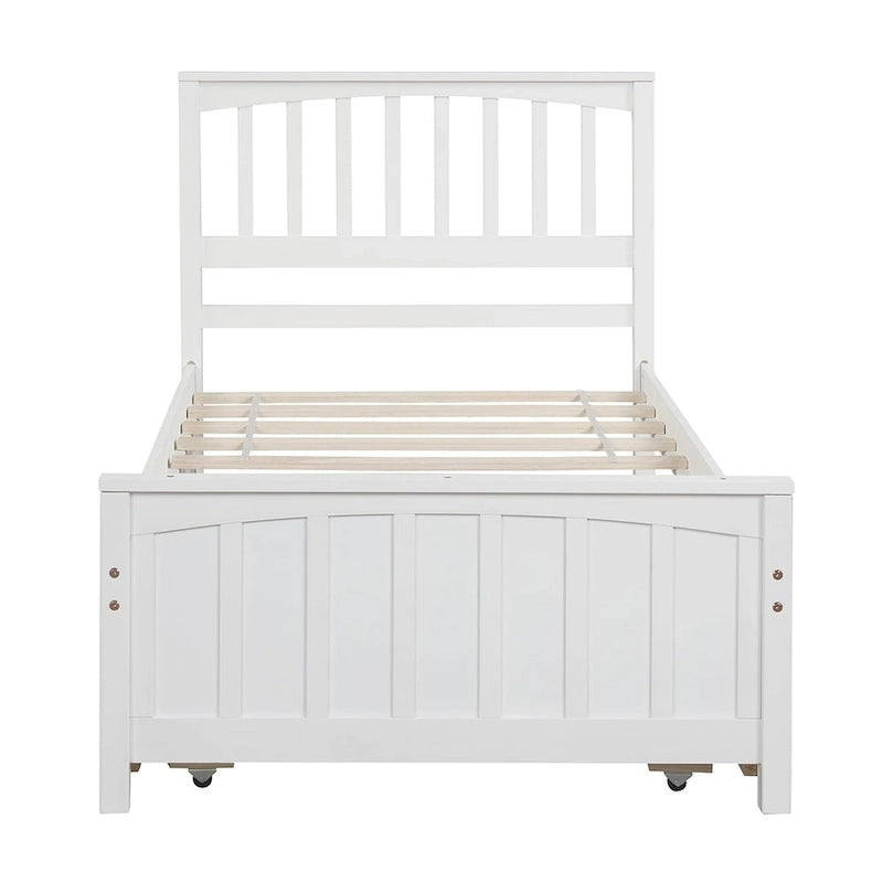 Merax Twin-size Platform Bed with a Trundle