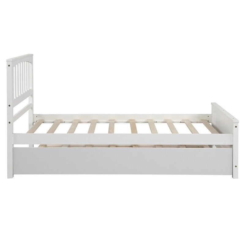 Merax Twin-size Platform Bed with a Trundle