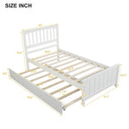 Merax Twin-size Platform Bed with a Trundle