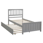 Merax Twin-size Platform Bed with a Trundle