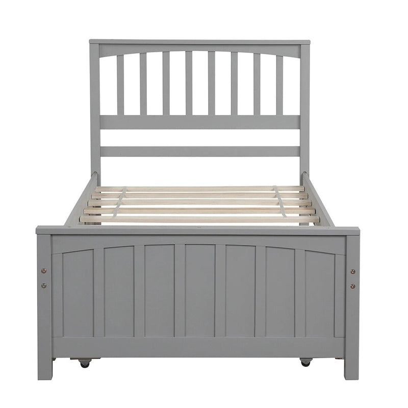 Merax Twin-size Platform Bed with a Trundle