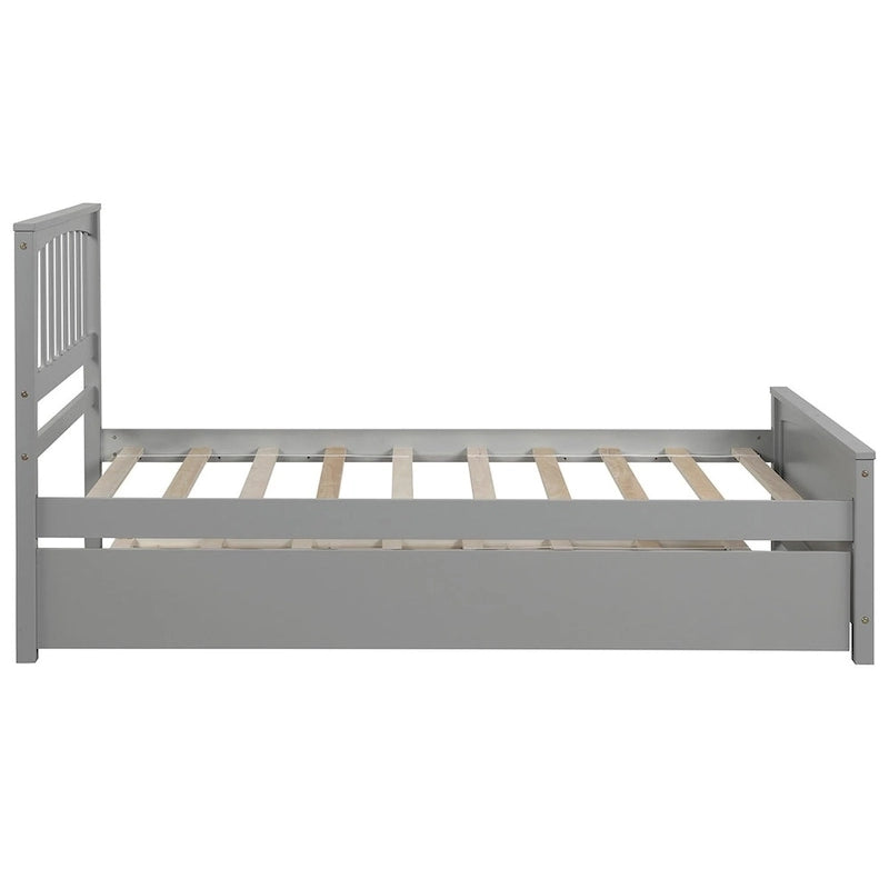Merax Twin-size Platform Bed with a Trundle