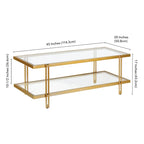 Inez Modern Steel and Glass Coffee Table