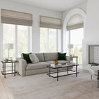 Inez Modern Steel and Glass Coffee Table