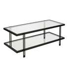 Inez Modern Steel and Glass Coffee Table