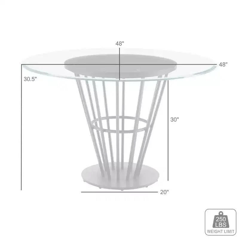 Armen Living Veronica Round Dining Table