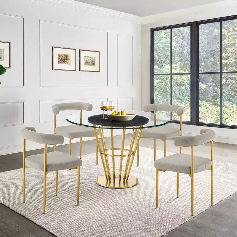 Armen Living Veronica Round Dining Table