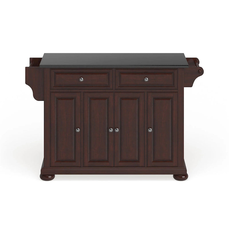 Crosley Alexandria Granite Top Full Size Kitchen Island/Cart - 51.5 W x 18 D x 34 H