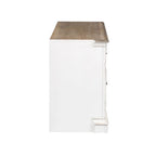 Magnolia Manor Antique White & Weathered Bark Entertainment TV Stand - 73 Wide