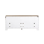 Magnolia Manor Antique White & Weathered Bark Entertainment TV Stand - 73 Wide