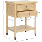 Ahab 2 Drawer 1 Shelf Accent Table - ACC6606 - Safavieh