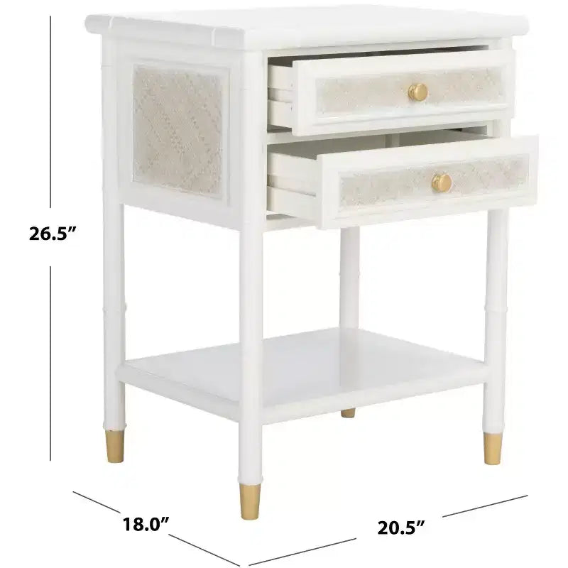 Ahab 2 Drawer 1 Shelf Accent Table - ACC6606 - Safavieh