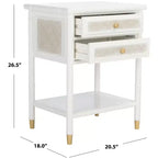 Ahab 2 Drawer 1 Shelf Accent Table - ACC6606 - Safavieh