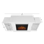 Calie 67 Electric TV Stand Fireplace in White by Real Flame