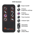 Calie 67 Electric TV Stand Fireplace in White by Real Flame