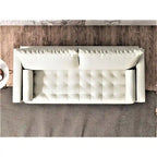 US Pride Faux Leather Mid-century Modern Sofa